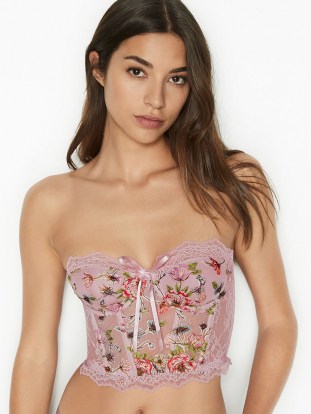 VICTORIA’S SECRET Lightly Lined Embroidered Bra Top – lace bras – bustier tops – lingerie