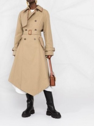 LOEWE handkerchief hem trench coat | modern classic coats - flipped