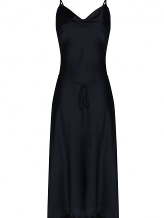Low Classic cowl-neck midi dress | black cami strap dresses