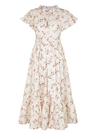 LUG VON SIGA Sofia floral-print cotton midi dress ~ vintage style spring dresses ~ romantic fashion