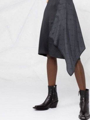 Marine Serre asymmetrical silk skirt | draped skirts - flipped