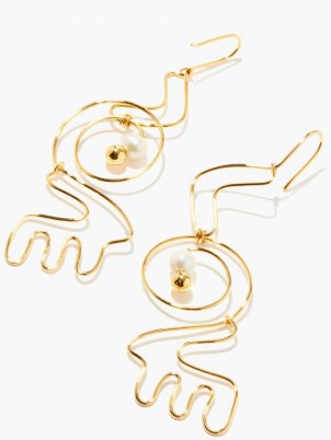 MARNI LOVE beaded earrings / statement slogan jewellery