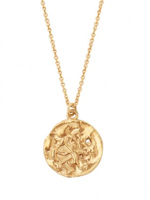 ALIGHIERI Sagittarius gold-plated necklace – zodiac pendants – coin style pendant necklaces - flipped