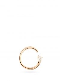 REPOSSI Serti Carrés Alternés diamond & 18kt gold earring – contemporary single earrings – luxe jewellery