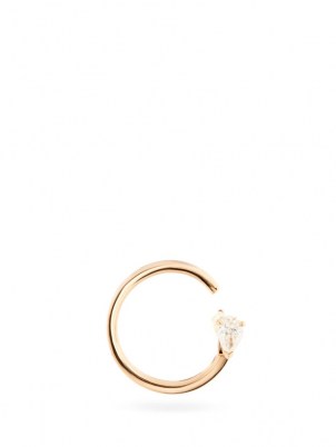 REPOSSI Serti Carrés Alternés diamond & 18kt gold earring – contemporary single earrings – luxe jewellery