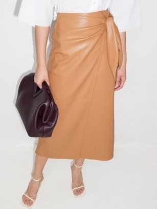 Nanushka Amas faux-leather wrap skirt | chic skirts