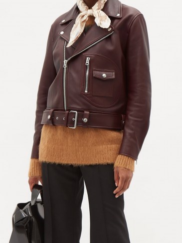 ACNE STUDIOS New Merlyn leather biker jacket ~ classic casual jackets - flipped