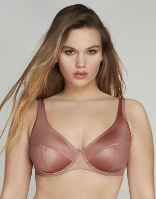 Agent Provocateur Paige Full Cup Underwired Bra – pink high shine bras – lingerie