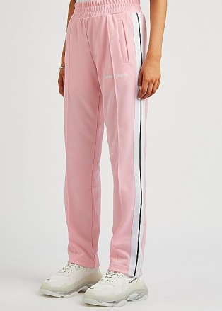 PALM ANGELS Pink striped jersey sweatpants ~ side stripe joggers