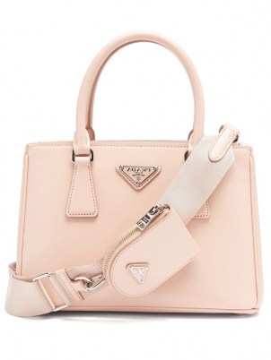 PRADA Galleria logo-plaque pink leather handbag – luxe brab bags - flipped