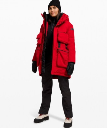 lululemon Polar Shield Parka ~ red outdoor sports coats ~ walking outerwear - flipped