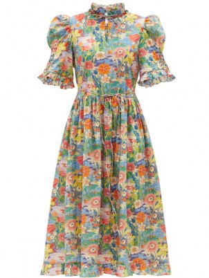 HORROR VACUI Leandra floral-print cotton-poplin dress