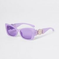 RIVER ISLAND Purple flared cat eye sunglasses ~ retro specs