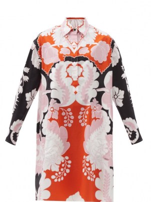 VALENTINO Arazzo-print cotton-poplin shirt dress | bold retro prints - flipped