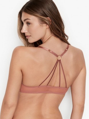 VICTORIA’S SECRET VERY SEXY Ring Hardware Front Close Push-up Bra – strappy back bras – lingerie - flipped