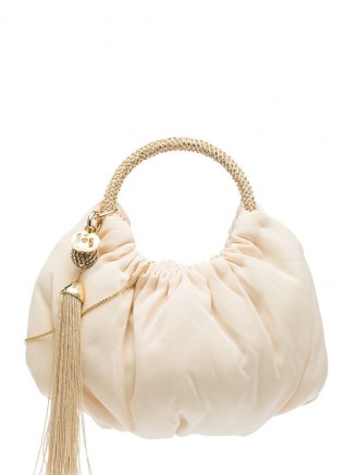 Rosantica Croissant cotton shoulder bag / small top handle gathered bags - flipped