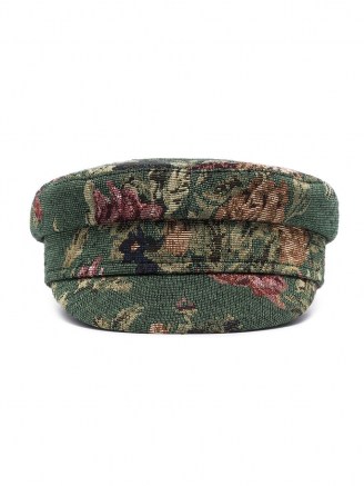 Ruslan Baginskiy Blossom baker boy hat / green floral peaked cap