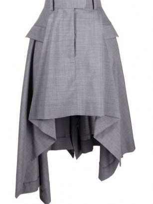 Sacai high-low asymmetric skirt | grey contemporary skirts