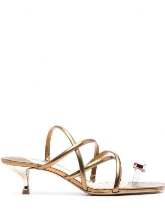 Sophia Webster Bijou strappy sandals ~ glamorous kitten heels - flipped