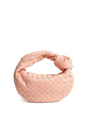 BOTTEGA VENETA The Jodie mini Intrecciato pink leather clutch ~ small grab bags