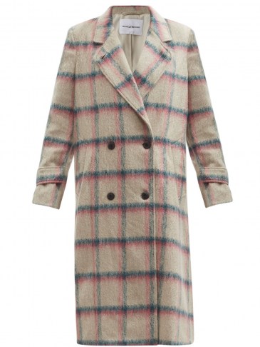 MICHELLE WAUGH The Melanie double-breasted plaid coat / women’s checked coats