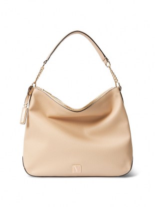 VICTORIA’S SECRET The Victoria Hobo Bag Blush Sand – neutral shoulder bags