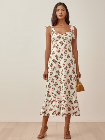 REFORMATION Vale Dress Sour Cherry / fruit print summer dresses