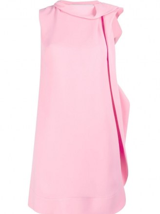 Valentino short cady georgette dress – pink vintage style dresses - flipped