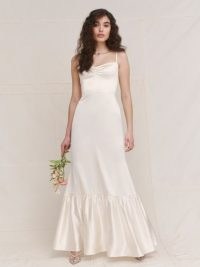 REFORMATION Venetia Dress ~ ivory vintage style wedding dresses ~ elegant spaghetti strap bridal gown