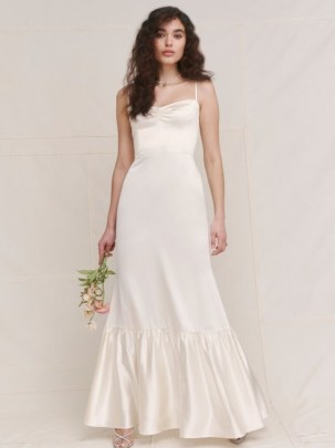REFORMATION Venetia Dress ~ ivory vintage style wedding dresses ~ elegant spaghetti strap bridal gown