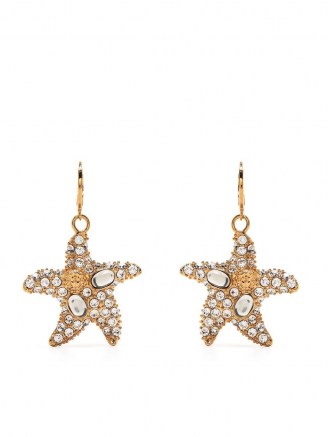 Versace embellished starfish earrings / ocean inspired drops - flipped