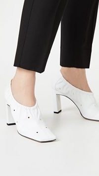 Wandler Mia Mules – studded elasticated shoes – square toe