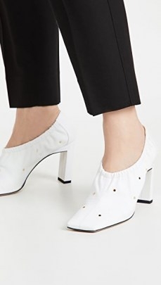 Wandler Mia Mules – studded elasticated shoes – square toe - flipped