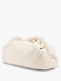 MANSUR GAVRIEL Cloud leather clutch | chic white gathered handbags