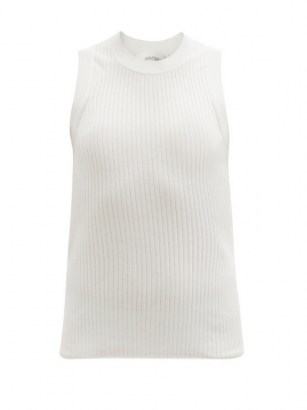 SPORTMAX Zefir tank top ~ women’s white round neck vest tops ~ summer wardrobe essential - flipped