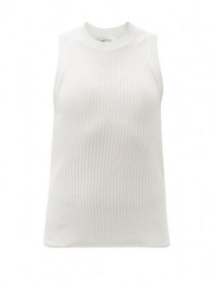 SPORTMAX Zefir tank top ~ women’s white round neck vest tops ~ summer wardrobe essential
