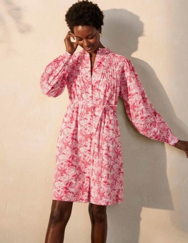 BODEN Antonia Cotton Shirt Dress / tropical palm print summer dresses
