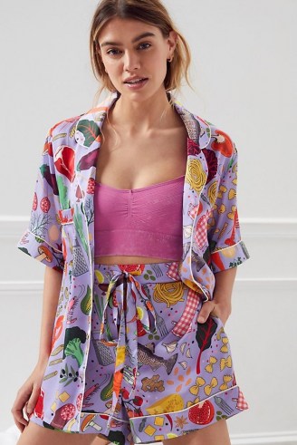 Karen Mabon Chef’s Table Pyjama Set – printed PJs – pyjamas - flipped