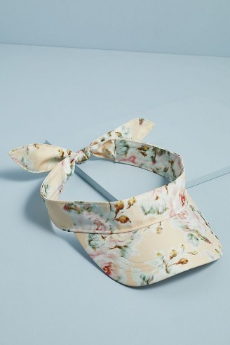 Loeffler Randall Floral-Print Visor / summer accessories - flipped