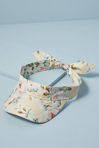 Loeffler Randall Floral-Print Visor / summer accessories