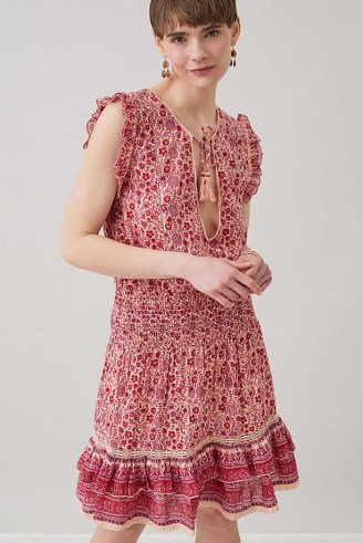 M.A.B.E. Ellie Mini Sundress Pink Combo / feminine summer dresses - flipped