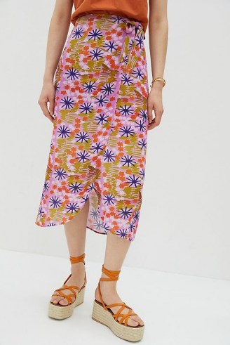 Vera Floral Midi Skirt / wrap style summer skirts