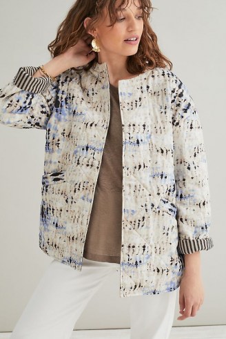 Second Female Santo Jacket ~ collarless open front organic cotton jackets