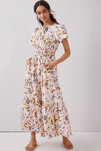 ANTHROPOLOGIE Somerset Maxi Dress / floral smocked waist summer dresses