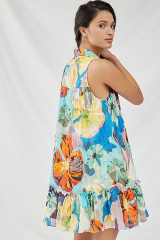 Maeve Zola Shirt Dress / bold floral prints / sleeveless summer dresses - flipped