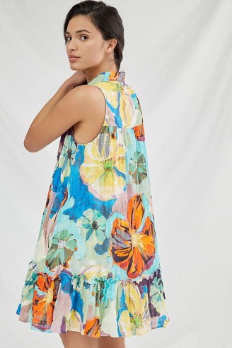Maeve Zola Shirt Dress / bold floral prints / sleeveless summer dresses