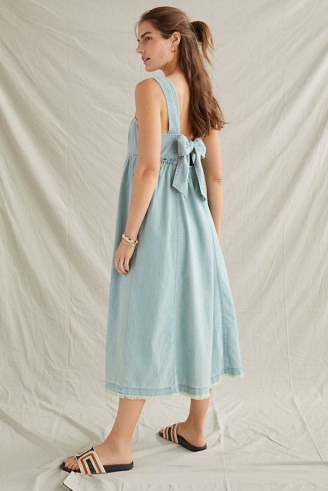 Pilcro Chambray Midi Dress | lightweight denim sundress | classic style summer dresses