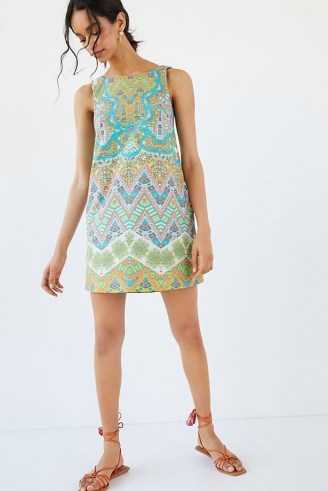 Maeve Abstract Tunic Dress | vintage style sleeveless shift dresses | retro summer mini - flipped