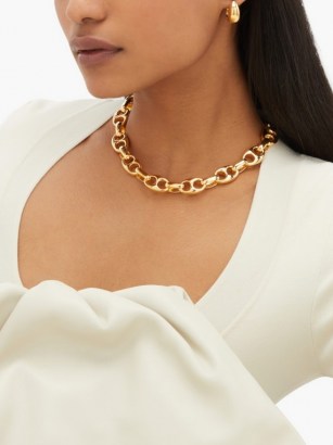 SOPHIE BUHAI Barbara 18kt gold-vermeil chain necklace – chunky chain-link necklaces - flipped