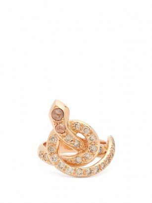 Serpent rings | ILEANA MAKRI Berus diamond & 18kt rose-gold snake ring
